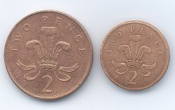 British 2 Pence, Bronze